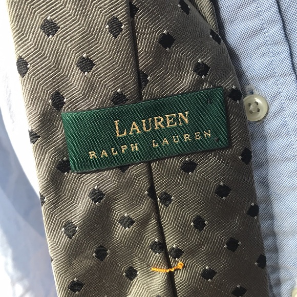 🚨B2G1 LAUREN RALPH LAUREN Gray Black Tie - Picture 3 of 4